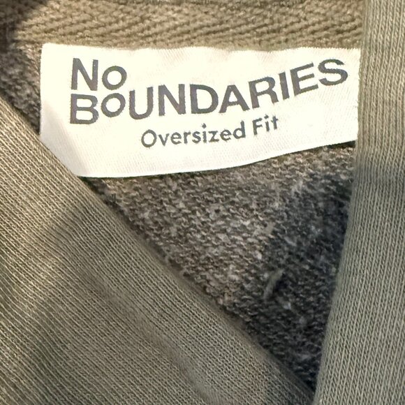 NWT No Boundaries UNISEX‎ Army Green Lightweight Hoodie Size Large - Picture 4 of 7